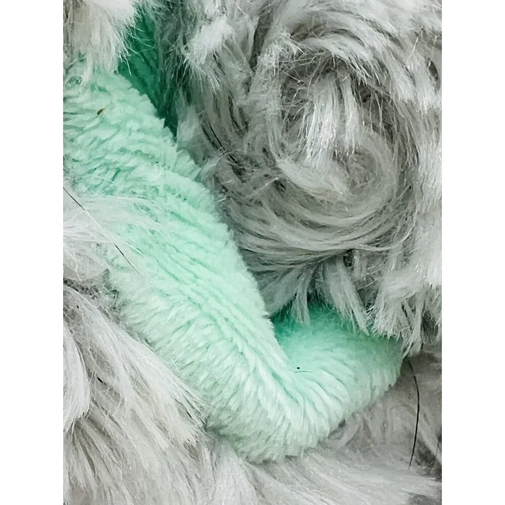 Garanimals Elephant Plush Gray Mint Green Ears Bow‎ Swirl Fur Sewn Eyes with Tag